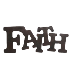 Rustic Metal Faith Home Decor Sign
