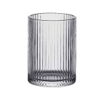 Stripped Glass Votive Vase - 9.5x7cm - 6 Pack