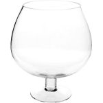 Glass Footed Vase - 25 x 25cm