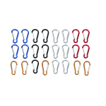 50mm 24-Piece Aluminum Carabiner Snap Hook Clips