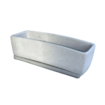 Rectangular Concrete Window Box Vase With Base