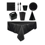 Party Decor 9 Piece Set Black