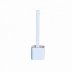 Toilet Brush With Toilet Brush Holder Silicone - White