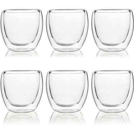 s-pdpxl Double Wall Glass Transparent Set of 6picess -450ml - Image 1