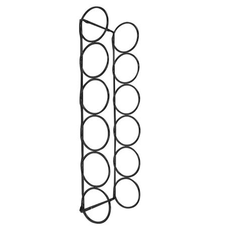 s-pdpxl Wine Rack 6 Bottle Ring Holder Slimline - Matte Black - Image 1
