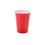 Disposable Plastic Festival Cups Red/White - 500ml - 50 Pack