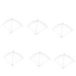 Kitro White Lace Square Food Cover Set - Set of 6 - 350mm