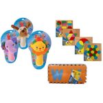 Baby Plush Rattle, Wood Shape Puzzles & Foam Mat ABC