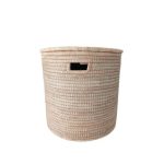 Woven Round Laundry Basket - 50cm x 50cm x 50cm
