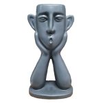 Black Head Planter Pot Container