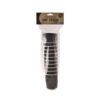 Home 'n Leisure Homeware- Black Paper Cups With Lid 10 Pack