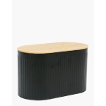 Metal And Wood Oval Bread Bin