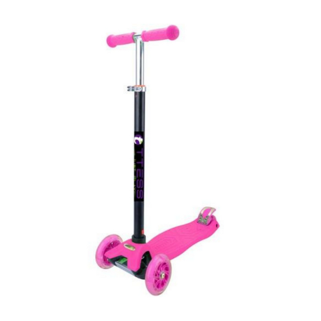 s-pdpxl Kids Plastic 3 Wheel Scooter - Pink - Image 1
