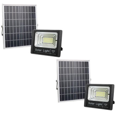 s-pdpxl 60W LED Solar Flood Light - Pack of 2 - Image 1