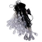 Extendable Waterdrop Shaped LED String Lights for Christmas & Parties - Muti Color