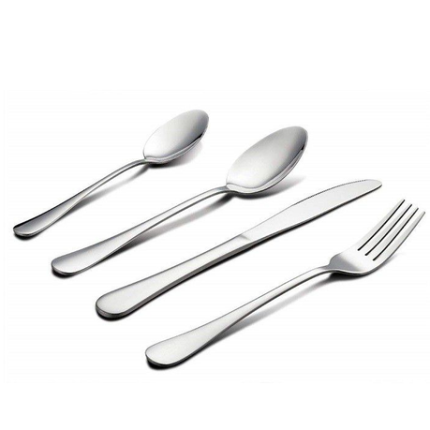 Stainless Steel Silver Cutlery Set - 90 Pack